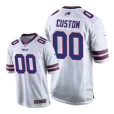 Buffalo Bills #00 White Custom Game Jersey