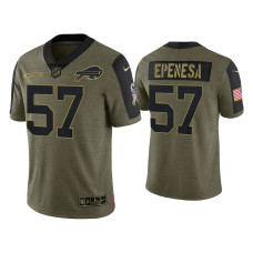 Buffalo Bills #57 A.J. Epenesa Olive 2021 Salute To Service Limited Jersey