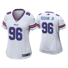 Women Buffalo Bills #96 Carlos Basham Jr. White Game Jersey