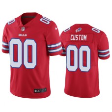 Buffalo Bills #00 Custom Red Color Rush Limited Jersey