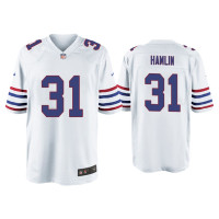 Buffalo Bills #31 Damar Hamlin White Alternate Game Jersey