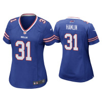 Women Buffalo Bills #31 Damar Hamlin Royal Game Jersey