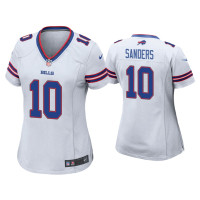 Women Buffalo Bills #1 Emmanuel Sanders White Game Jersey