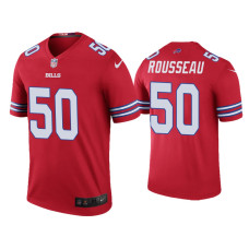 Buffalo Bills #50 Color Rush Legend Gregory Rousseau Red Jersey