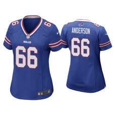 Women Buffalo Bills #66 Jack Anderson Royal Game Jersey