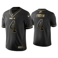 Buffalo Bills #4 Golden Edition Vapor LimitedJake Fromm Black Jersey