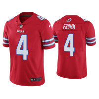 Buffalo Bills #4 Color Rush Limited Jake Fromm Red Jersey