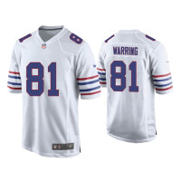 Buffalo Bills #81 Kahale Warring White Alternate Game Jersey