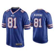 Buffalo Bills #81 Kahale Warring Royal Game Jersey