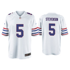 Buffalo Bills #5 Marquez Stevenson White Alternate Game Jersey