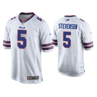 Buffalo Bills #5 Marquez Stevenson White Game Jersey