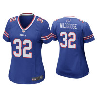 Women Buffalo Bills #32 Rachad Wildgoose Royal Game Jersey