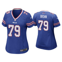 Women Buffalo Bills #79 Spencer Brown Royal Game Jersey