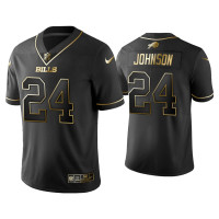 Buffalo Bills #24 Golden Edition Vapor LimitedTaron Johnson Black Jersey