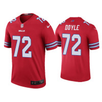 Buffalo Bills #72 Color Rush Legend Tommy Doyle Red Jersey