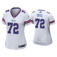 Women Buffalo Bills #72 Tommy Doyle White Game Jersey