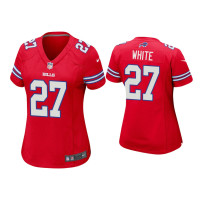 Women Buffalo Bills #27 Tre'Davious White Red Game Jersey