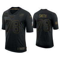 Buffalo Bills #78 Bruce Smith Black 2020 Salute to Service Retired Jersey