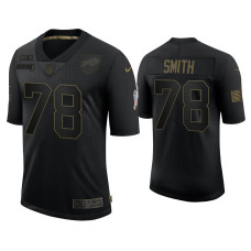 Buffalo Bills #78 Bruce Smith Black 2020 Salute to Service Retired Jersey