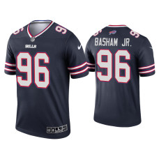 Buffalo Bills #96 Carlos Basham Jr. Navy Inverted Legend Jersey