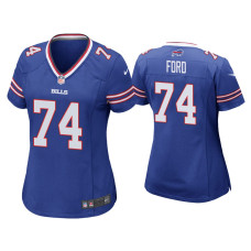 Women Buffalo Bills #74 Cody Ford Royal Game Jersey