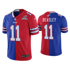 Buffalo Bills #11 Cole Beasley Royal Red 2020 NFL Playoffs Split Jersey