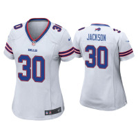 Women Buffalo Bills #30 Dane Jackson White Game Jersey