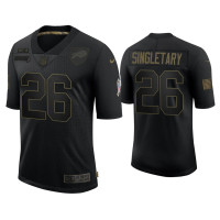 Buffalo Bills #26 Devin Singletary Black 2020 Salute to Service Limited Jersey