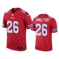 Buffalo Bills #26 Devin Singletary Red NFL Draft Color Rush Legend Jersey