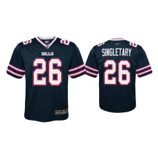 Buffalo Bills #26 Youth Devin Singletary Navy Inverted Game Jersey