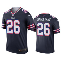 Buffalo Bills #26 Devin Singletary Navy Inverted Legend Jersey