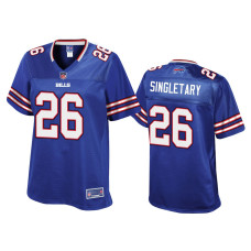 Women Buffalo Bills #26 Devin Singletary Royal Pro Line Jersey