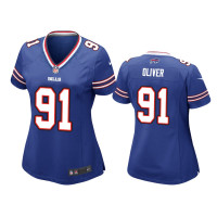 Buffalo Bills #91 Ed Oliver Royal NFL Draft Game Jersey