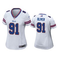 Buffalo Bills #91 Ed Oliver White NFL Draft Game Jersey