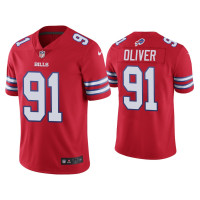 Buffalo Bills #91 Ed Oliver Vapor Limited Red Jersey