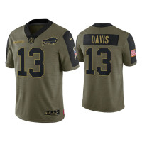 Buffalo Bills #13 Gabriel Davis Olive 2021 Salute To Service Limited Jersey