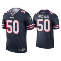 Buffalo Bills #50 Gregory Rousseau Navy Inverted Legend Jersey