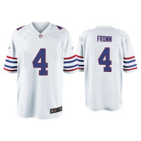 Buffalo Bills #4 Jake Fromm White Alternate Game Jersey