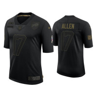 Buffalo Bills #17 Josh Allen Black 2020 Salute to Service Limited Jersey