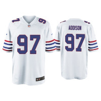 Buffalo Bills #97 Mario Addison White Alternate Game Jersey