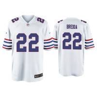 Buffalo Bills #22 Matt Breida White Alternate Game Jersey