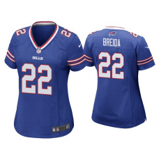 Women Buffalo Bills #22 Matt Breida Royal Game Jersey