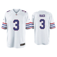 Buffalo Bills #3 Matt Haack White Alternate Game Jersey