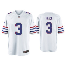 Buffalo Bills #3 Matt Haack White Alternate Game Jersey