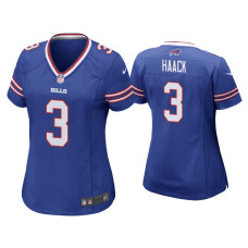 Women Buffalo Bills #3 Matt Haack Royal Game Jersey