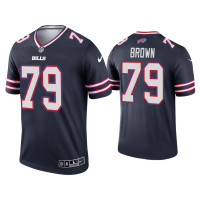 Buffalo Bills #79 Spencer Brown Navy Inverted Legend Jersey