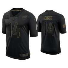 Buffalo Bills #14 Stefon Diggs Black 2020 Salute to Service Limited Jersey