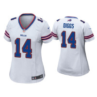 Women Buffalo Bills #14 Stefon Diggs White Game Jersey