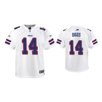 Buffalo Bills #14 Youth Stefon Diggs White Game Jersey