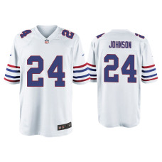 Buffalo Bills #24 Taron Johnson White Alternate Game Jersey